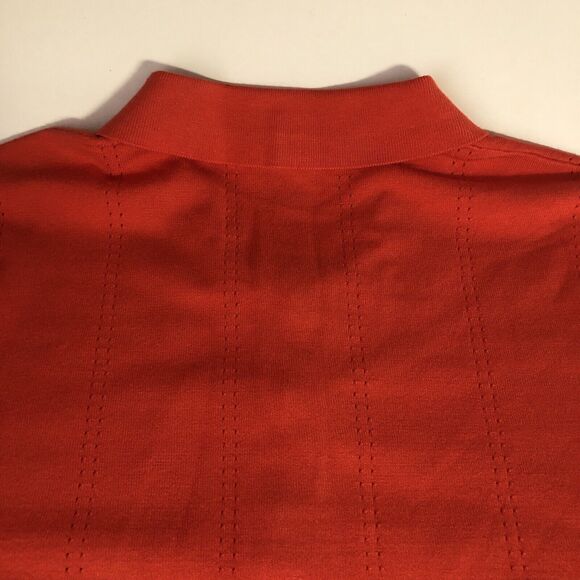 Truth by republic Men’s polo snap button Short sleeve, red orange large NWT - Picture 9 of 14